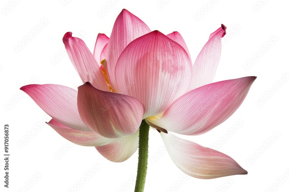 Pink Lotus Flower Isolated on White Background. Pink Lotus Flower Isolated on White Background.