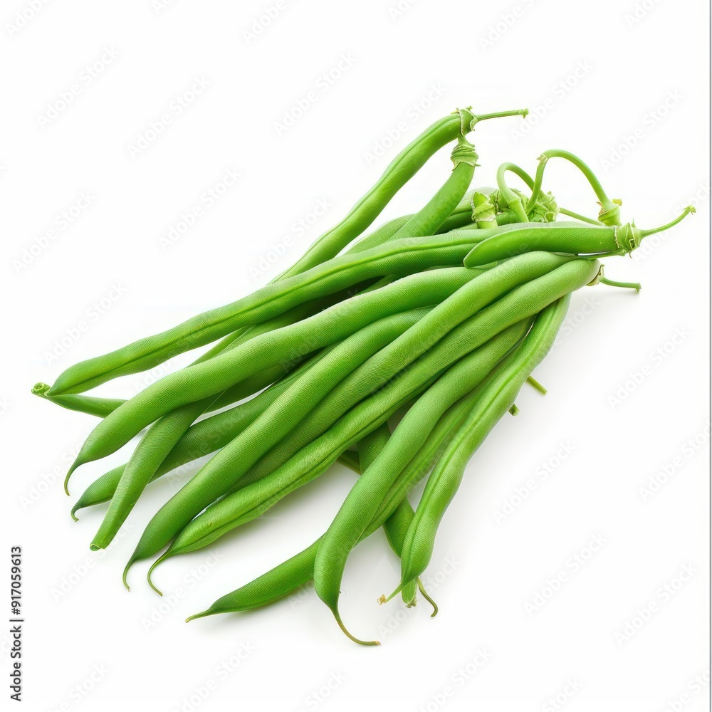 Green beans isolated on white background. Green beans isolated on white background.