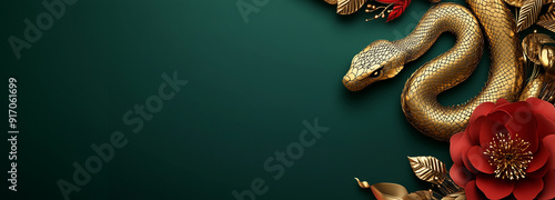 2025 chinese new year ,happy chinese new year 2025, 2025 chinese new year, year of the snake, modern flat geometric style chinese zodiac snake