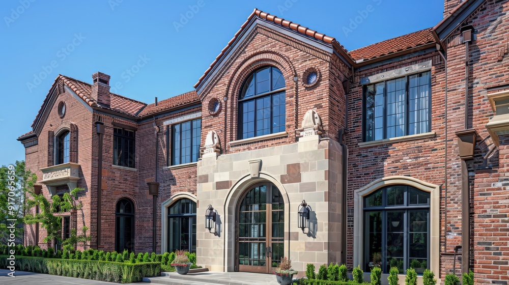 The versatility of brick allows for creative architectural designs. The versatility of brick allows for creative architectural designs.