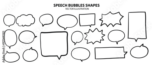 Speech bubbles vector.