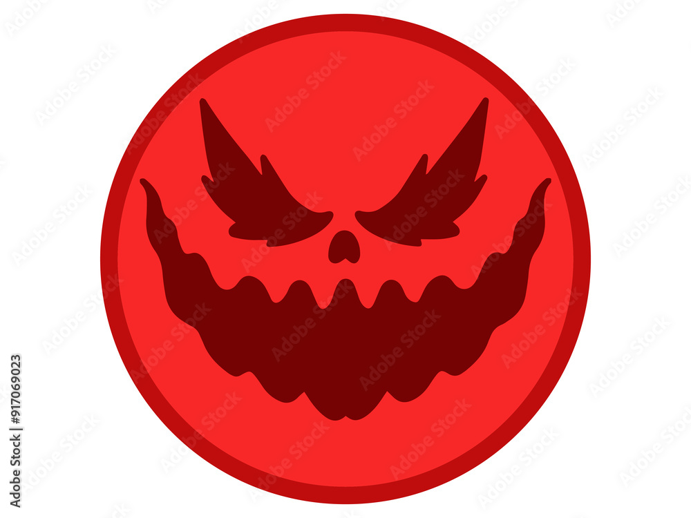 Halloween Day Spooky Face Illustration Halloween Day Spooky Face Illustration