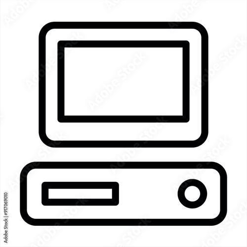 retro computer icon for business website,apps, and many more