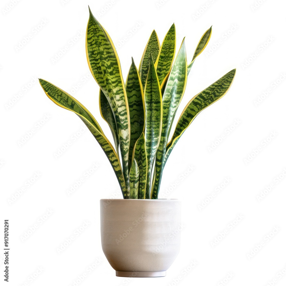 Green Snake Plant in Pot. Green Snake Plant in Pot.