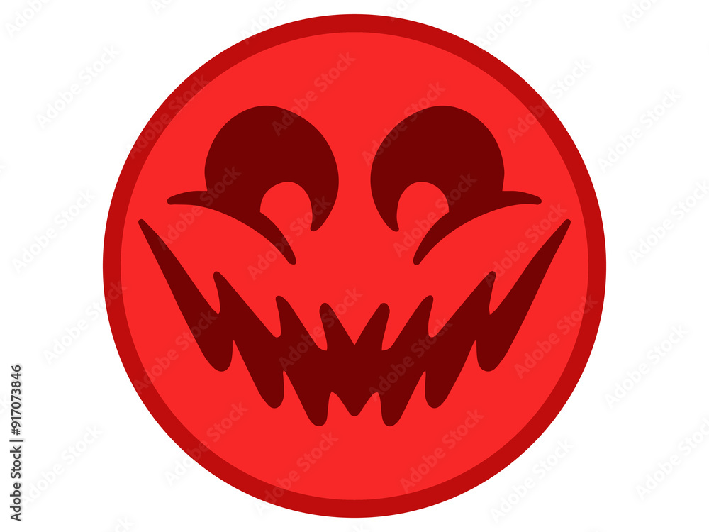 Halloween Day Spooky Face Illustration Halloween Day Spooky Face Illustration