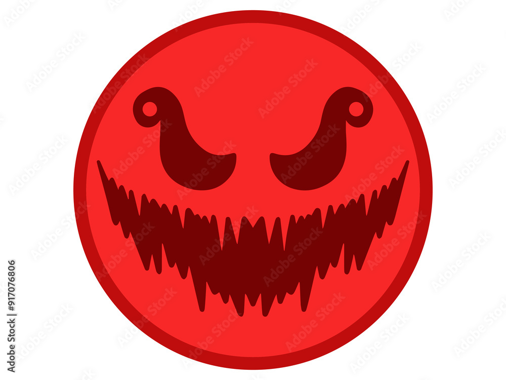 Spooky Face Halloween Day Illustration Spooky Face Halloween Day Illustration