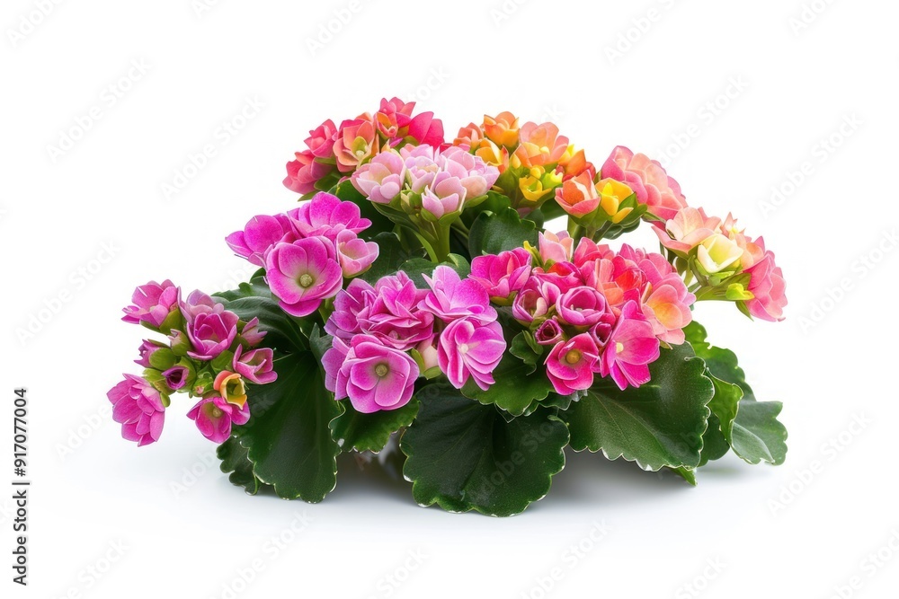 Closeup of pink and orange kalanchoe blossfeldiana flowers. Closeup of pink and orange kalanchoe blossfeldiana flowers.