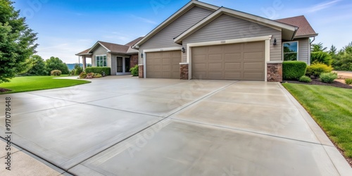 Smooth concrete driveway in Des Moines, Iowa , concrete, driveway, Des Moines, Iowa, smooth, clean, exterior, residential