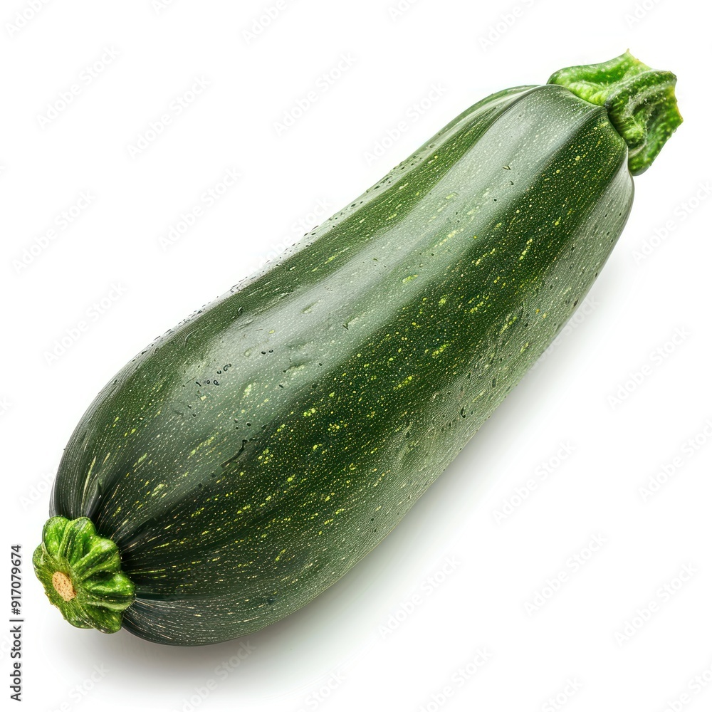Fresh Green Zucchini Isolated on White Background. Fresh Green Zucchini Isolated on White Background.
