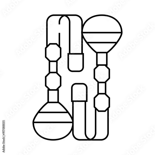 trx hinges gym equipment line icon vector. trx hinges gym equipment sign. isolated contour symbol black illustration
