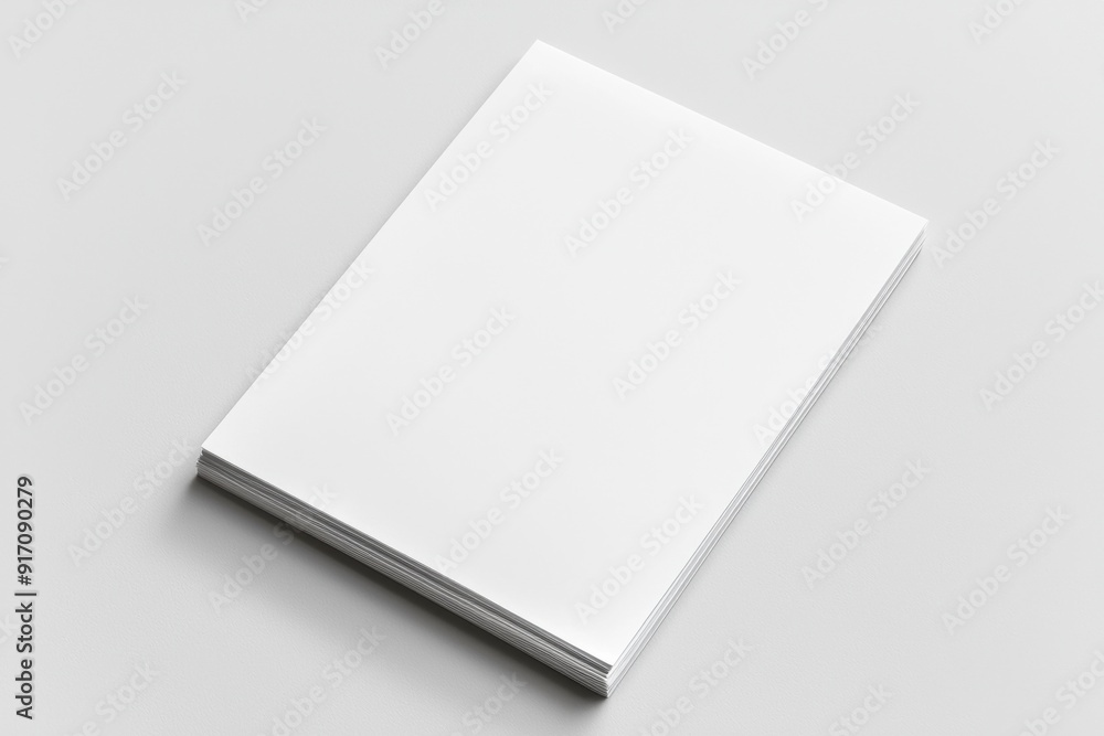 Blank paper mockup on isolated background created with generative ai Blank paper mockup on isolated background created with generative ai
