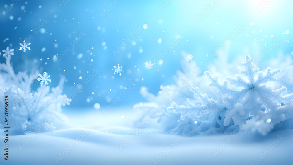 A serene winter landscape featuring snow-covered trees, delicate snowflakes falling from the sky, and a festive holiday atmosphere with a touch of Christmas magic A serene winter landscape featuring snow-covered trees, delicate snowflakes falling from the sky, and a festive holiday atmosphere with a touch of Christmas magic