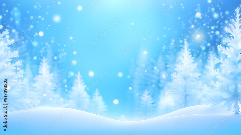 A serene winter landscape featuring snow-covered trees, delicate snowflakes falling from the sky, and a festive holiday atmosphere with a touch of Christmas magic A serene winter landscape featuring snow-covered trees, delicate snowflakes falling from the sky, and a festive holiday atmosphere with a touch of Christmas magic