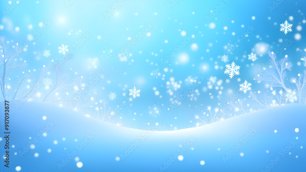 A serene winter landscape featuring snow-covered trees, delicate snowflakes falling from the sky, and a festive holiday atmosphere with a touch of Christmas magic A serene winter landscape featuring snow-covered trees, delicate snowflakes falling from the sky, and a festive holiday atmosphere with a touch of Christmas magic