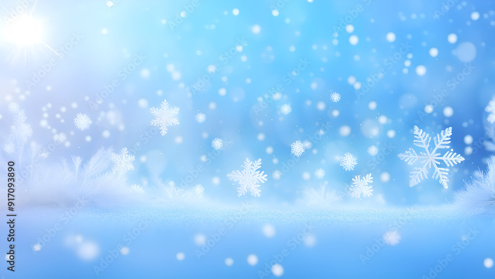 A serene winter landscape featuring snow-covered trees, delicate snowflakes falling from the sky, and a festive holiday atmosphere with a touch of Christmas magic A serene winter landscape featuring snow-covered trees, delicate snowflakes falling from the sky, and a festive holiday atmosphere with a touch of Christmas magic