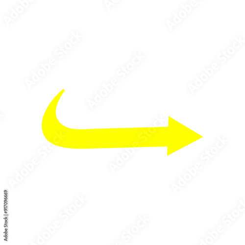 Yellow Thick Arrow