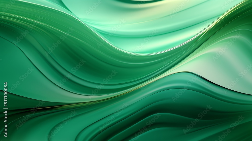 green Wavy Glass Shapes Background green Wavy Glass Shapes Background