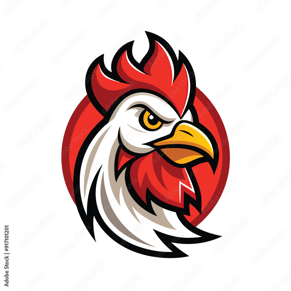 Chicken Mascot Logo Design with Modern illustration Concept Style for Badge, Emblem and T Shirt Printing Chicken Mascot Logo Design with Modern illustration Concept Style for Badge, Emblem and T Shirt Printing