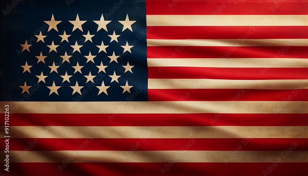 Naklejka premium Flag of United States of America