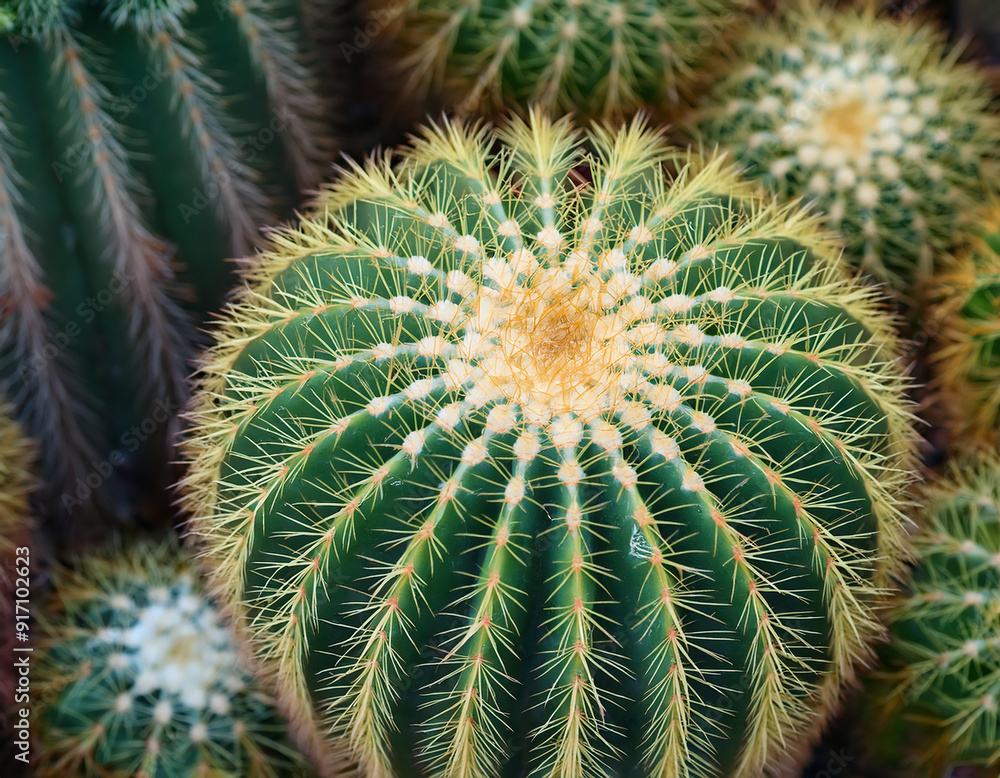 exotic cacti full of thorns growing in garden exotic cacti full of thorns growing in garden