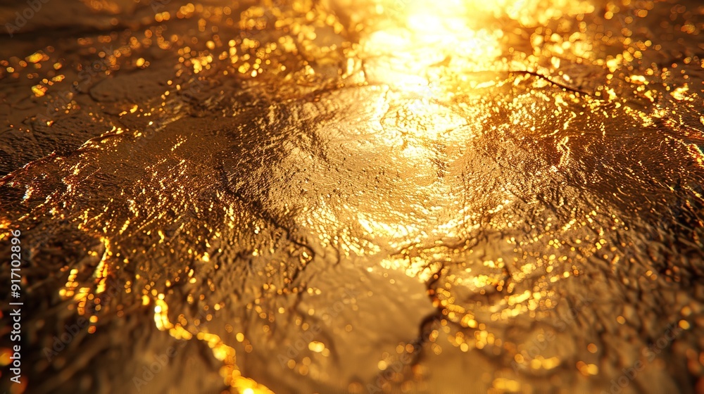 Reflective gold texture with a polished mirror effect, adding a touch of sophistication and glamour. Reflective gold texture with a polished mirror effect, adding a touch of sophistication and glamour.