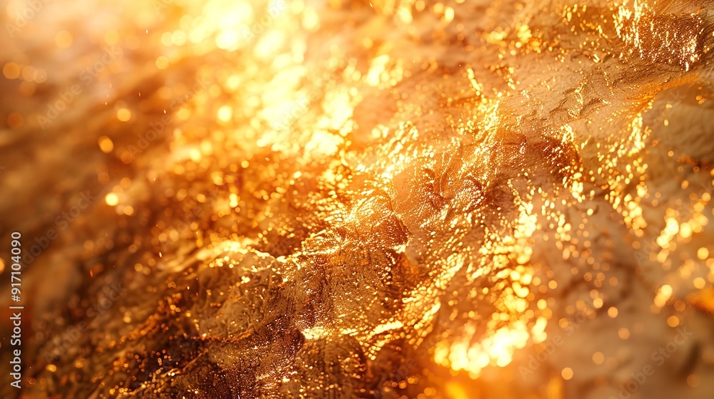 Reflective gold texture with a polished mirror effect, adding a touch of sophistication and glamour. Reflective gold texture with a polished mirror effect, adding a touch of sophistication and glamour.