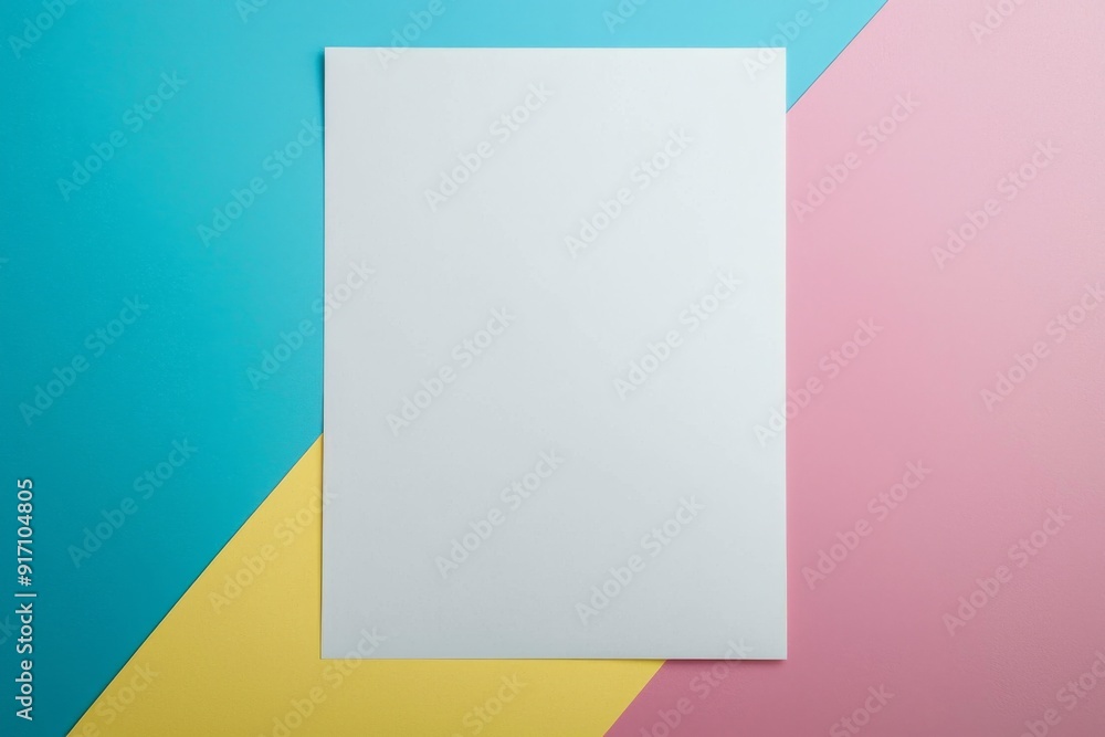 Blank paper mockup on isolated background created with generative ai Blank paper mockup on isolated background created with generative ai