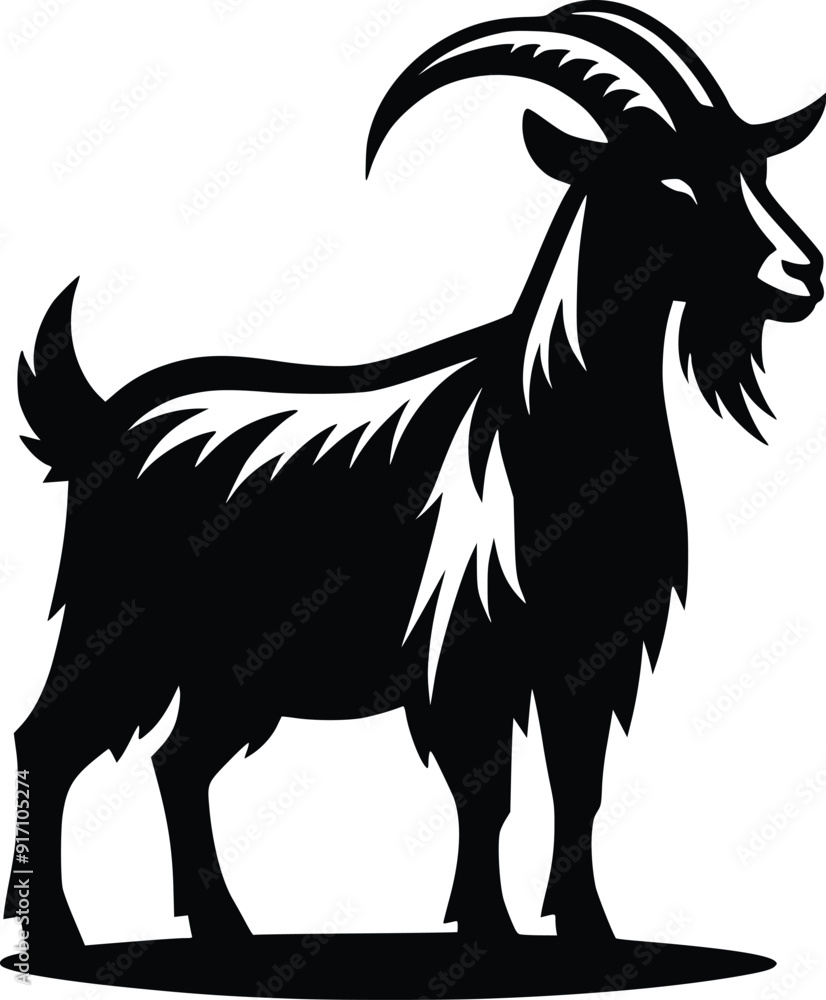 Goat silhouette icon symbol logo black design vector illustration Goat silhouette icon symbol logo black design vector illustration
