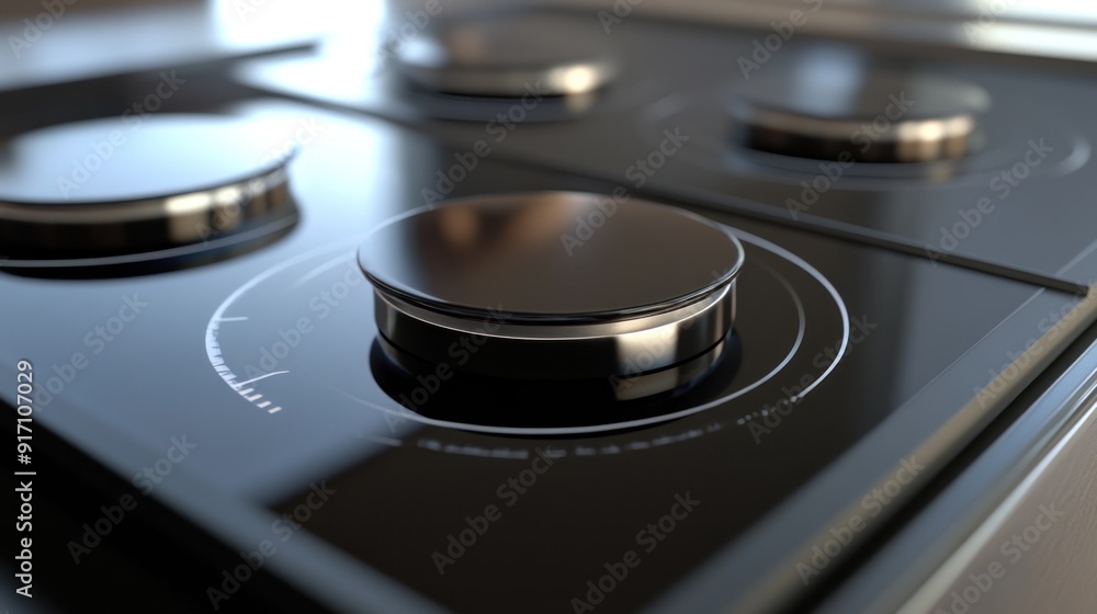 Close-up of Modern Kitchen Stovetop Close-up of Modern Kitchen Stovetop