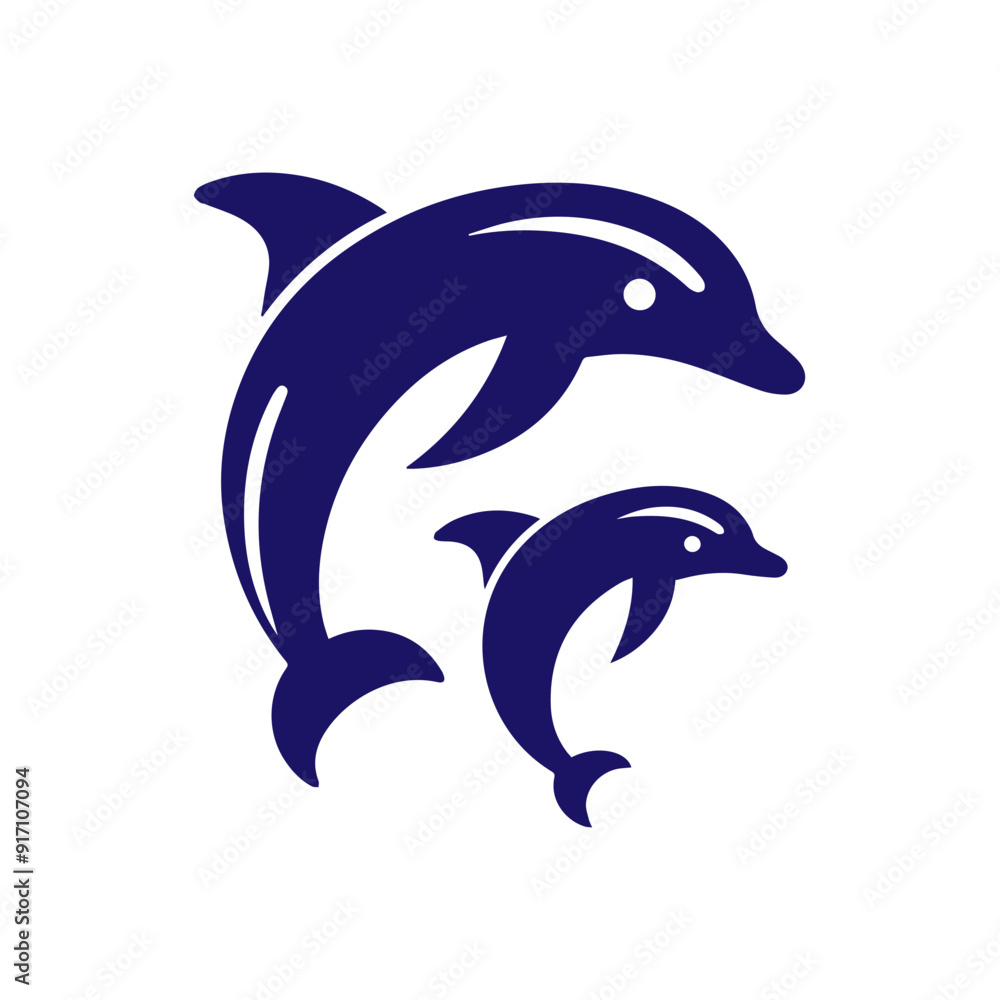 Dolphin jumping vector flat design Dolphin jumping vector flat design