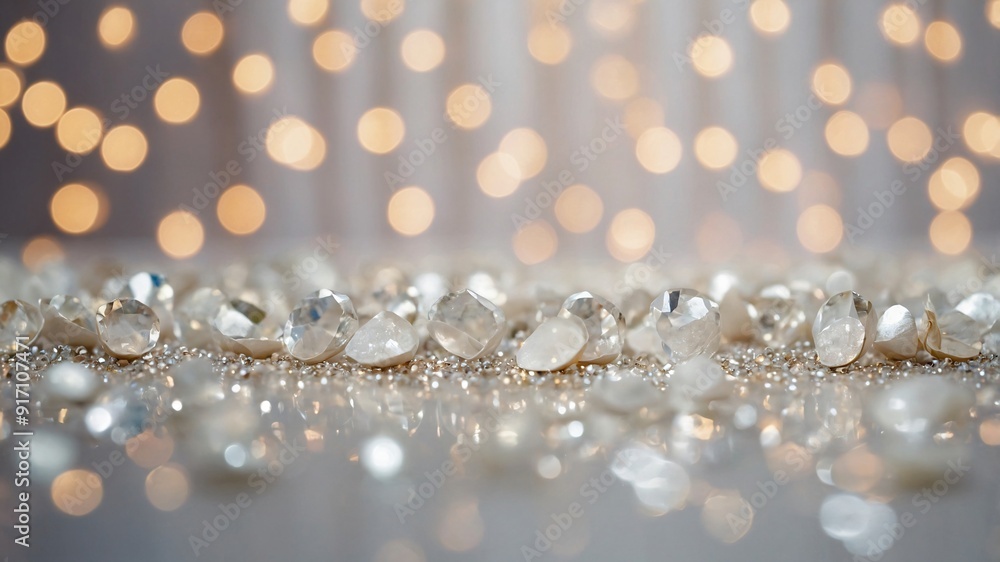 Shiny Crystals with Bokeh Background Shiny Crystals with Bokeh Background