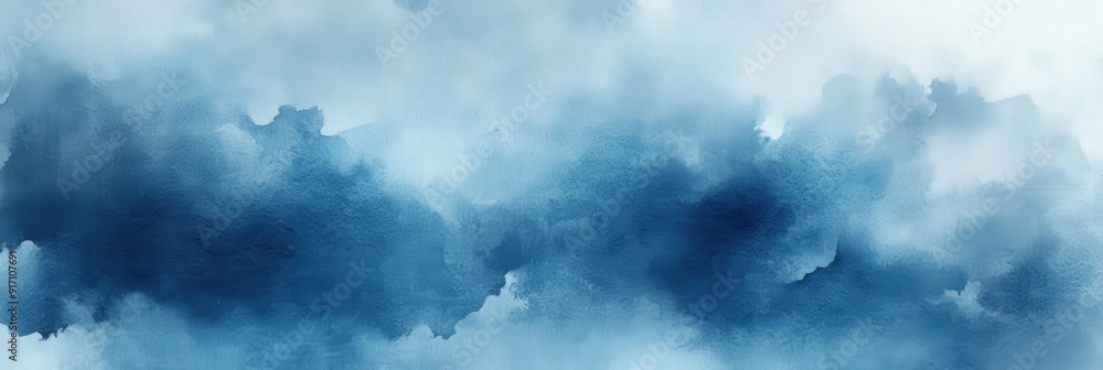 Obraz premium Abstract Blue Watercolor Background
