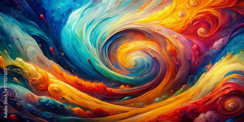 Wallpaper Mural Vibrant abstract oil paint background featuring swirling colors, thick textures, and expressive brushstrokes, perfect for creative wallpapers, art prints, and digital projects. Torontodigital.ca