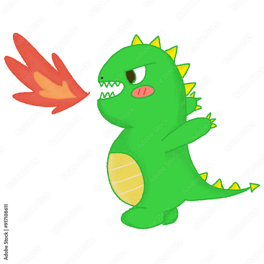 Fototapeta premium cartoon dinosaur 