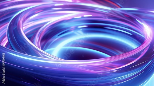 Abstract swirling neon light patterns in vibrant colors.