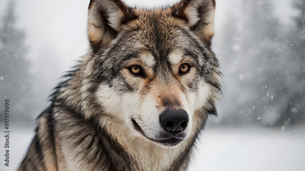 a wolf in the snow forest isolate a wolf in the snow forest isolate
