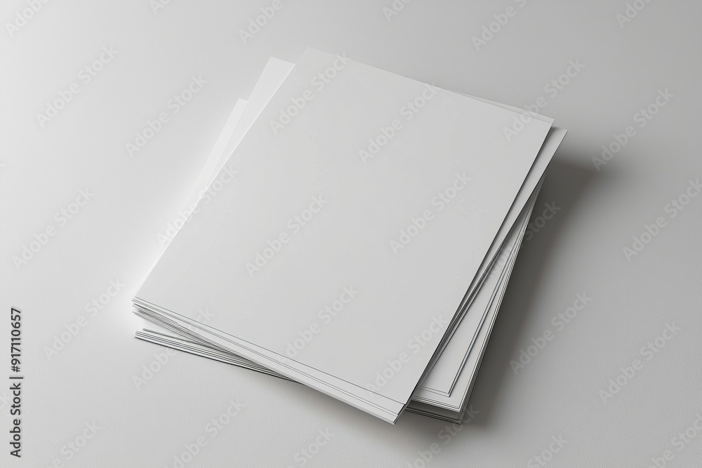 Blank paper mockup on isolated background created with generative ai Blank paper mockup on isolated background created with generative ai