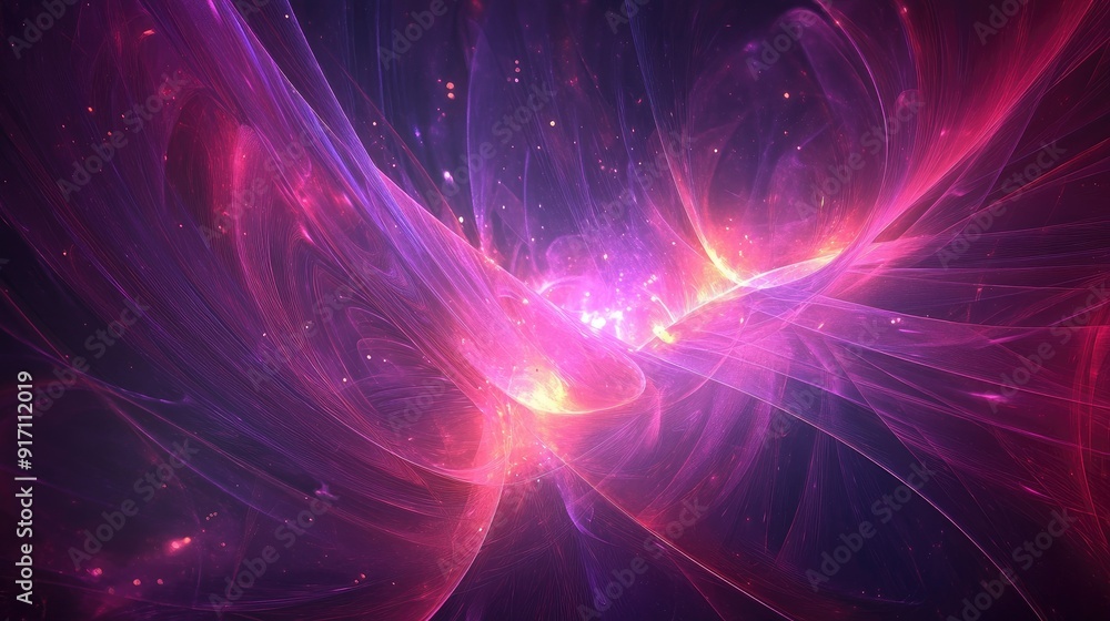 Ethereal glow emanating from abstract shapes Ethereal glow emanating from abstract shapes