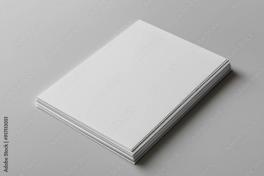 Blank paper mockup on isolated background created with generative ai Blank paper mockup on isolated background created with generative ai