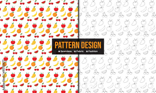 Attractive Seamless Fruit Patterns for Modern Design Projects