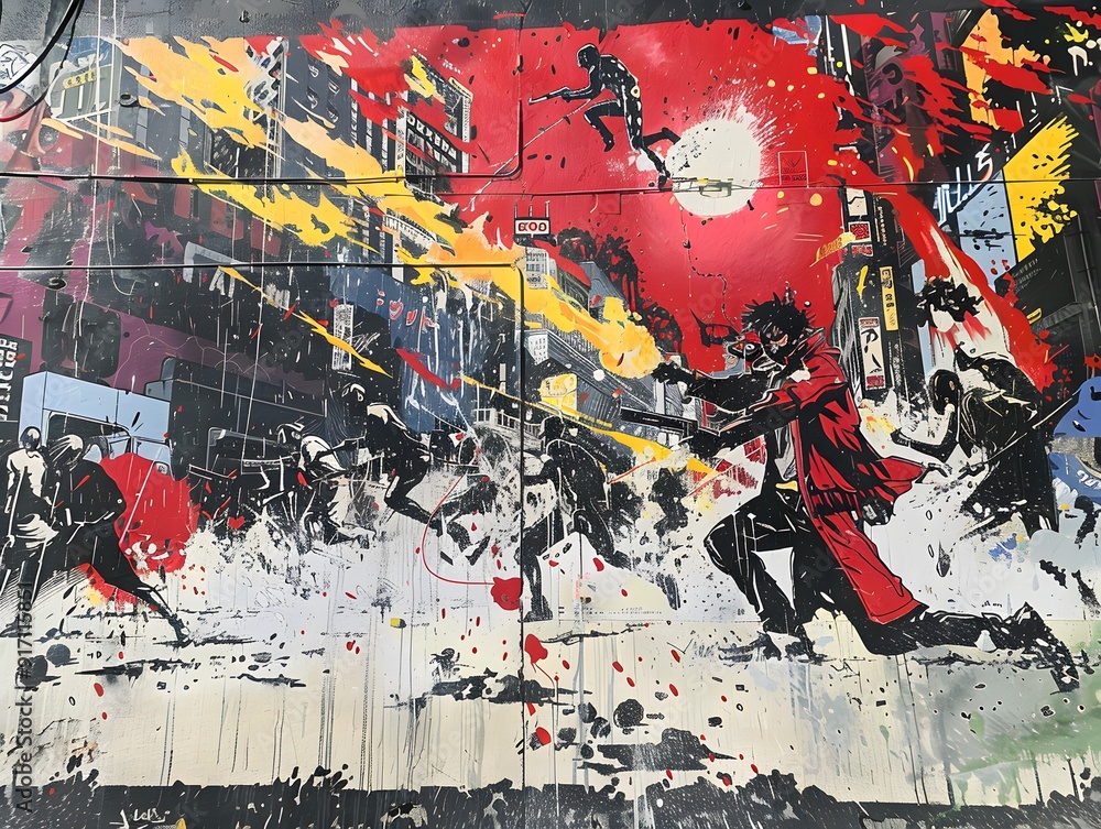 Fototapeta premium Abstract Urban Graffiti Art.