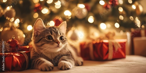 Christmas Kitten Curiosity:...