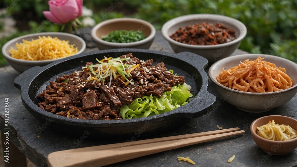 korean food delicious and sweety 