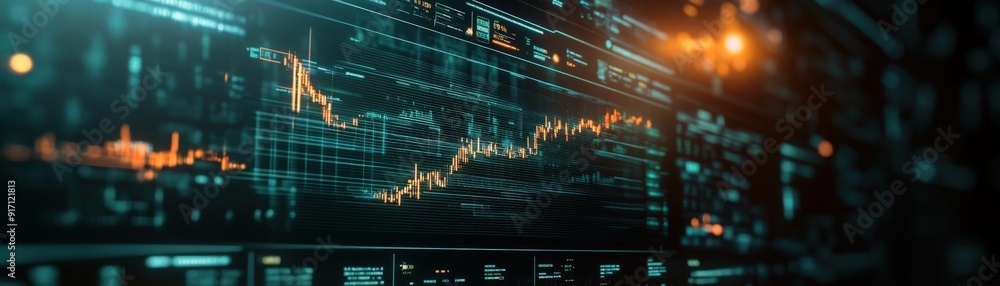 Digital financial data visualization with graphs and analytics. Digital financial data visualization with graphs and analytics.