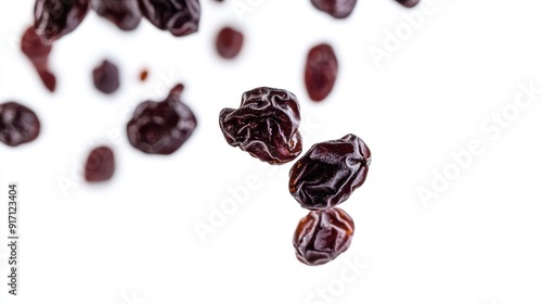 Raisins Falling In Mid-Air