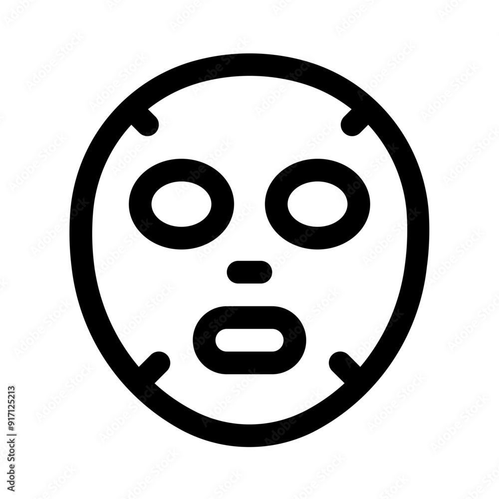 Sheet Mask Line Icon. Single icon, line vector icon Sheet Mask Line Icon. Single icon, line vector icon