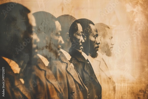 A historical photograph or artwork of significant figures related to the abolition of slavery, displayed with a subtle filter.August 23rd.Slavery Remembrance Day.Freedom Day.End of slavery.