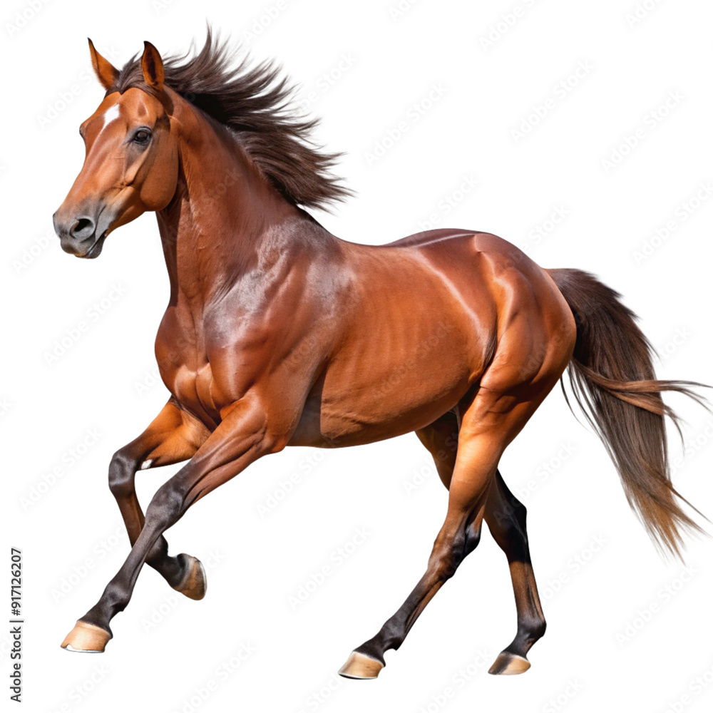 running brown horse isolated on transparent background cutout running brown horse isolated on transparent background cutout