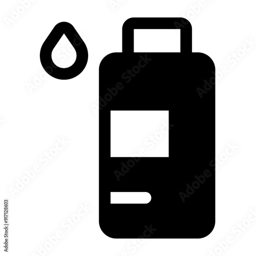 Toner Glyph Icon. Single icon, glyph vector icon	