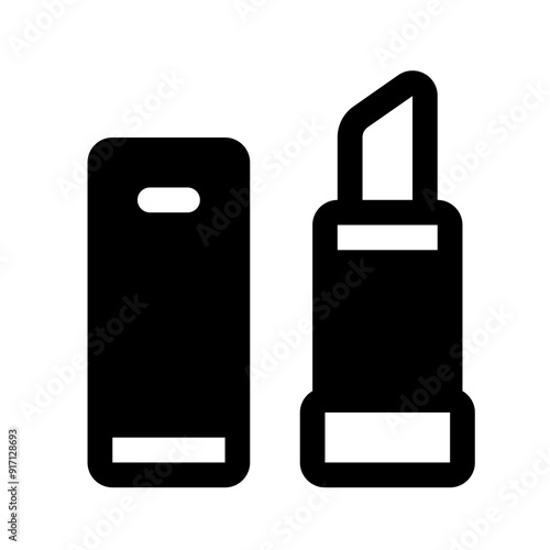 Lip Balm Glyph Icon. Single icon, glyph vector icon	